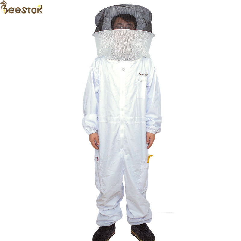 S-XXL ventilou o revestimento da abelha com o terno redondo do algodão do depositário da abelha do terno da apicultura do véu