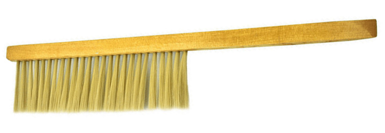 O dobro enfileira escovas plásticas da abelha do cabelo do punho de madeira para a apicultura