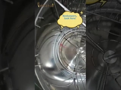 8 Quadro 201 Extractor de mel de aço inoxidável com suporte de metal, porta e tampa manual