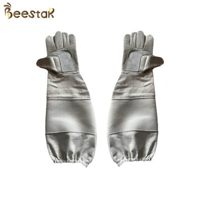 comprar Lona e Mesh Longsleeve Sheepskin Beekeeping Gloves grossos com camada respirável fabricação em linha