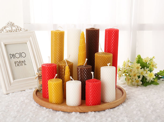 comprar A fundação feito a mão da cera de abelha das velas coloridas da cera de abelha cobre velas em casa fabricação em linha