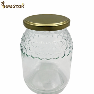 comprar Frasco de vidro de empacotamento do armazenamento do mel do frasco 746ml do mel do estilo da UE com tampa mental fabricação em linha