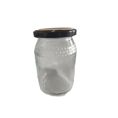 comprar Honey Jar de vidro novo 380ml para Honey Packaging With Metal Lid fabricação em linha