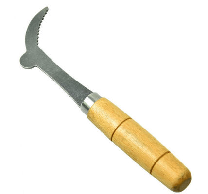 comprar A ferramenta especial da colmeia curvou a faca de destampamento de aço inoxidável curto com punho de madeira fabricação em linha