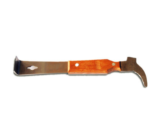 comprar Ferramenta de aço inoxidável da colmeia do equipamento multifuncional da colmeia da abelha com o punho de madeira para a apicultura fabricação em linha