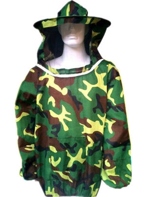 comprar Revestimento livre da apicultura da camuflagem do poliéster do tamanho com o chapéu protetor da abelha fabricação em linha