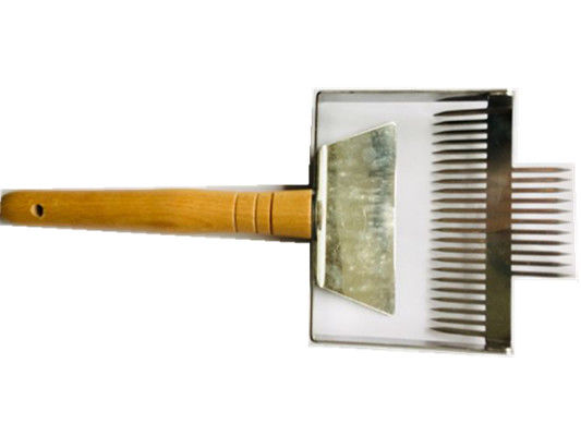 comprar 23 agulhas Honey Uncapping Fork dirigido dobro de aço inoxidável com punho de madeira fabricação em linha