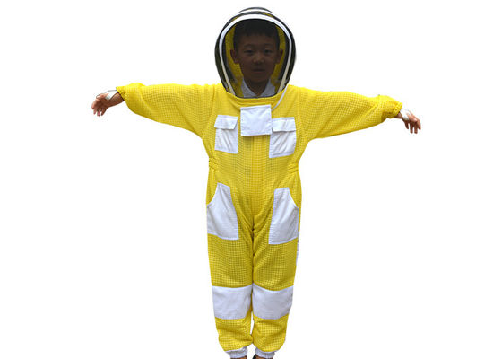 comprar Crianças Amarelo Três camadas Ventiladas Apicultura Vestuário de protecção Traje de abelha fabricação em linha