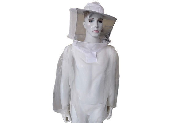 comprar Roupa transparente da segurança da abelha do vestuário de proteção da apicultura com véu e zíper fabricação em linha