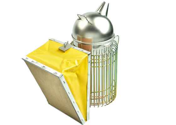comprar Material de aço inoxidável do fumador europeu amarelo da colmeia da abelha do estilo para apicultor fabricação em linha