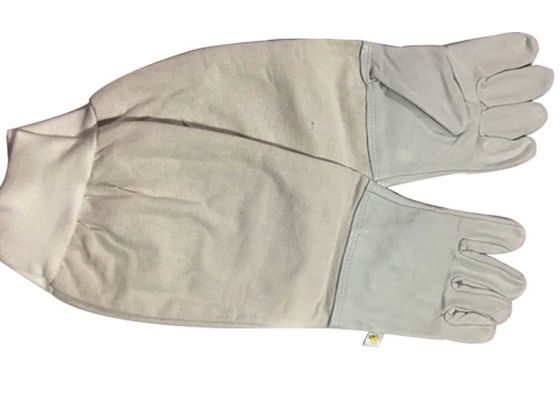comprar Luvas confortáveis da apicultura da lona com o punho elástico longo para impedir deslizar fabricação em linha