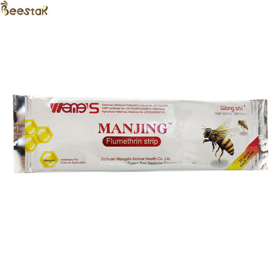 comprar Medicina de abelhas de Wangshi Manjing Flumethrin Strip Varroa Mite Tratamento para abelhas 20 tiras/saco fabricação em linha