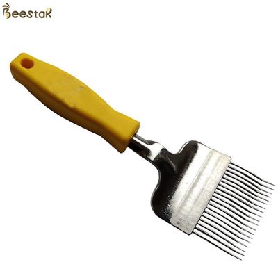 comprar A colmeia amarela durável utiliza ferramentas a forquilha de aço inoxidável de Honey Uncapping com punho plástico fabricação em linha