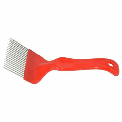 comprar Agulhas de aço inoxidável de destampamento vermelhas da forquilha da ferramenta da apicultura para o destampamento do mel fabricação em linha