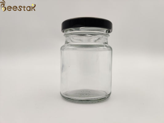 comprar garrafa do ninho do pássaro de 50ml 75ml em volta de Honey Pot Glass Container Bottles de vidro com tampa preta fabricação em linha