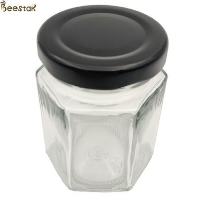 comprar vidro prismático Honey Jar do hexágono do espaço livre da garrafa 45ml 65ml 85ml de 35ml Muti fabricação em linha