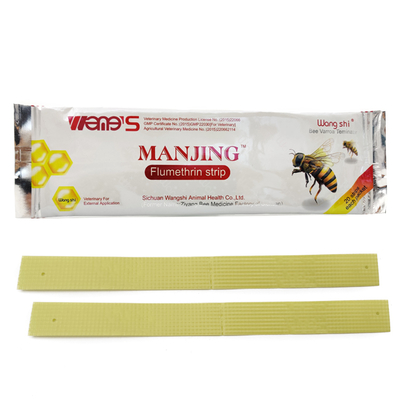 Tiras de Flumetrina Wangshi para Tratamento de Ácaros Varroa 20 Tiras/Saco