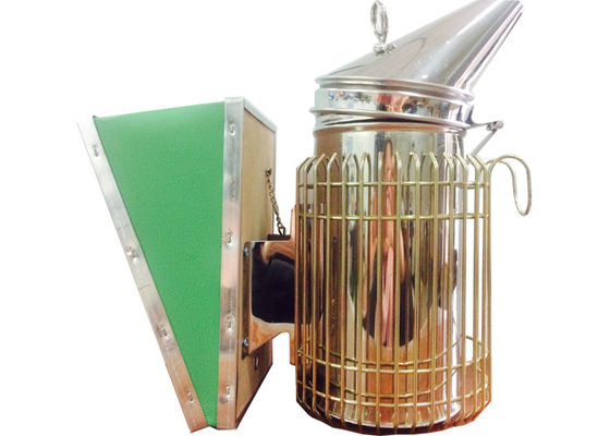 Fumador americano verde da colmeia da abelha do estilo com a caixa do fole do couro de Atificial para a apicultura