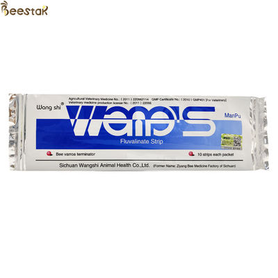 Wangshi Bee Medicine Manpu Fluvalinato Listas de abelha Varroa Ácaros Assassinos instantâneos 10 listas/ saco