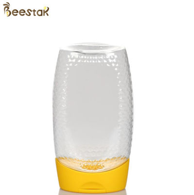 365ml transparente de alta qualidade Honey Bottles Bulk Yellow Lid plástico para o armazenamento do mel